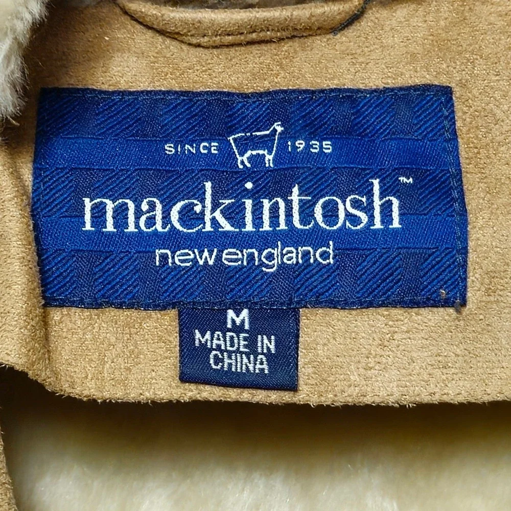 MACKINTOSH Womens Medium Hooded Faux Shearling Zip Jacket Cozy Lined Winter Coat